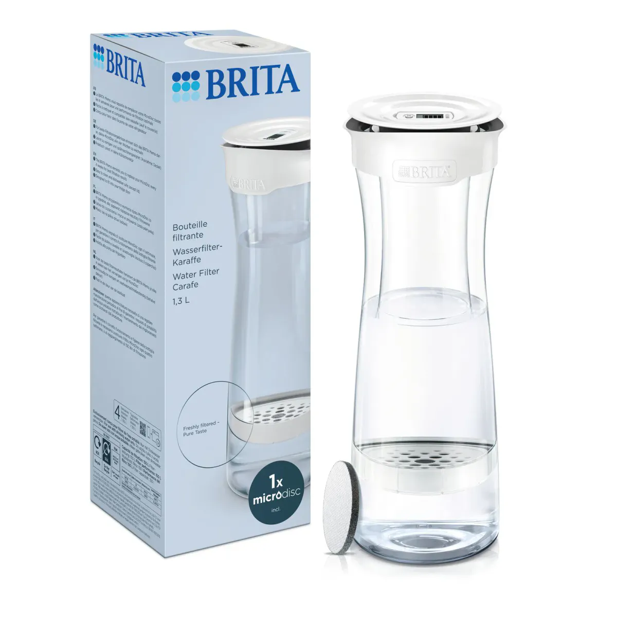 Brita Vannkaraffel med filter hvit 1,3 l
