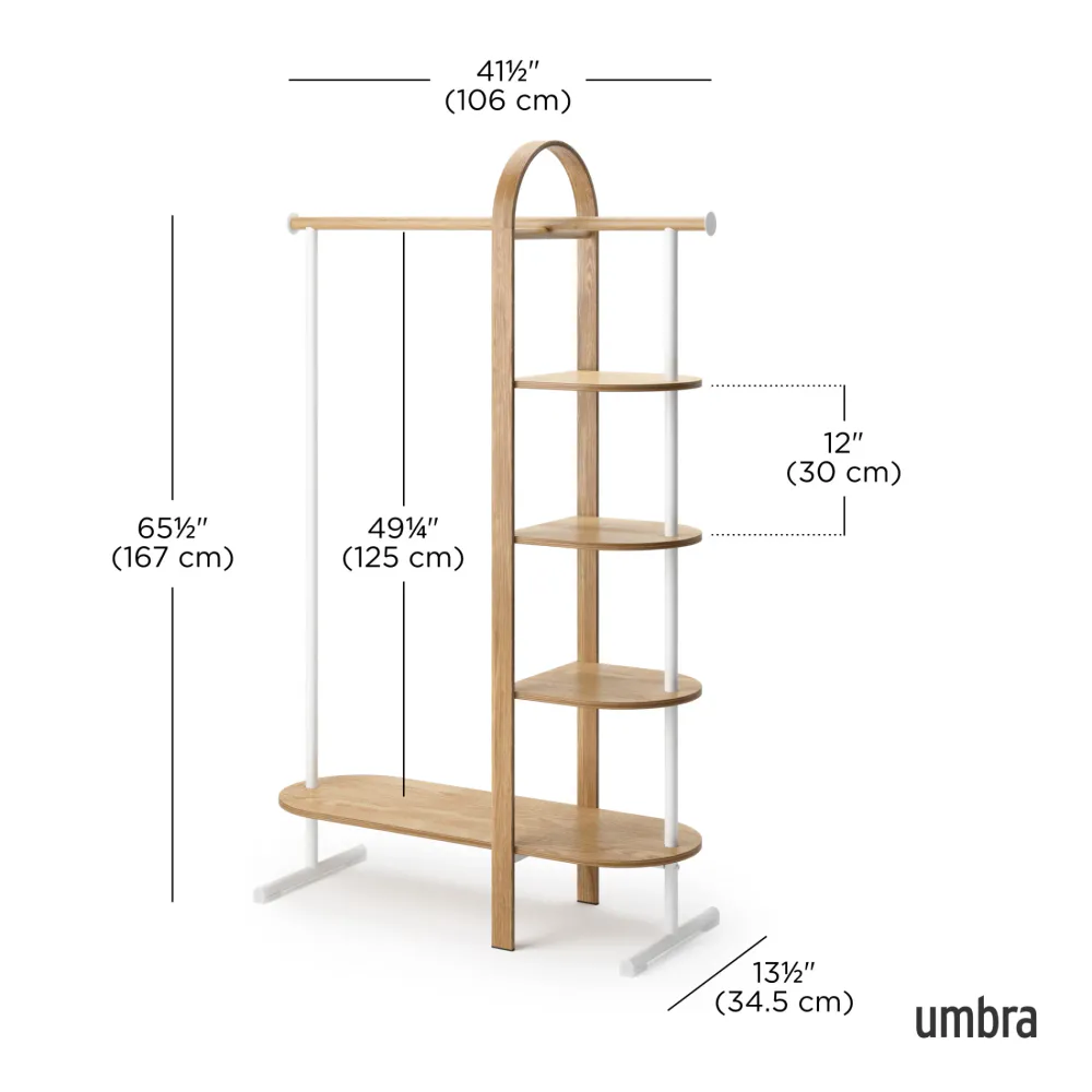 Umbra Bellwood Klesstativ Hvit/Natur Stor