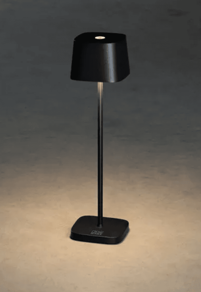 Trend Collection Capri bordlampe – oppladbar og dimbar, sort 20,5 cm