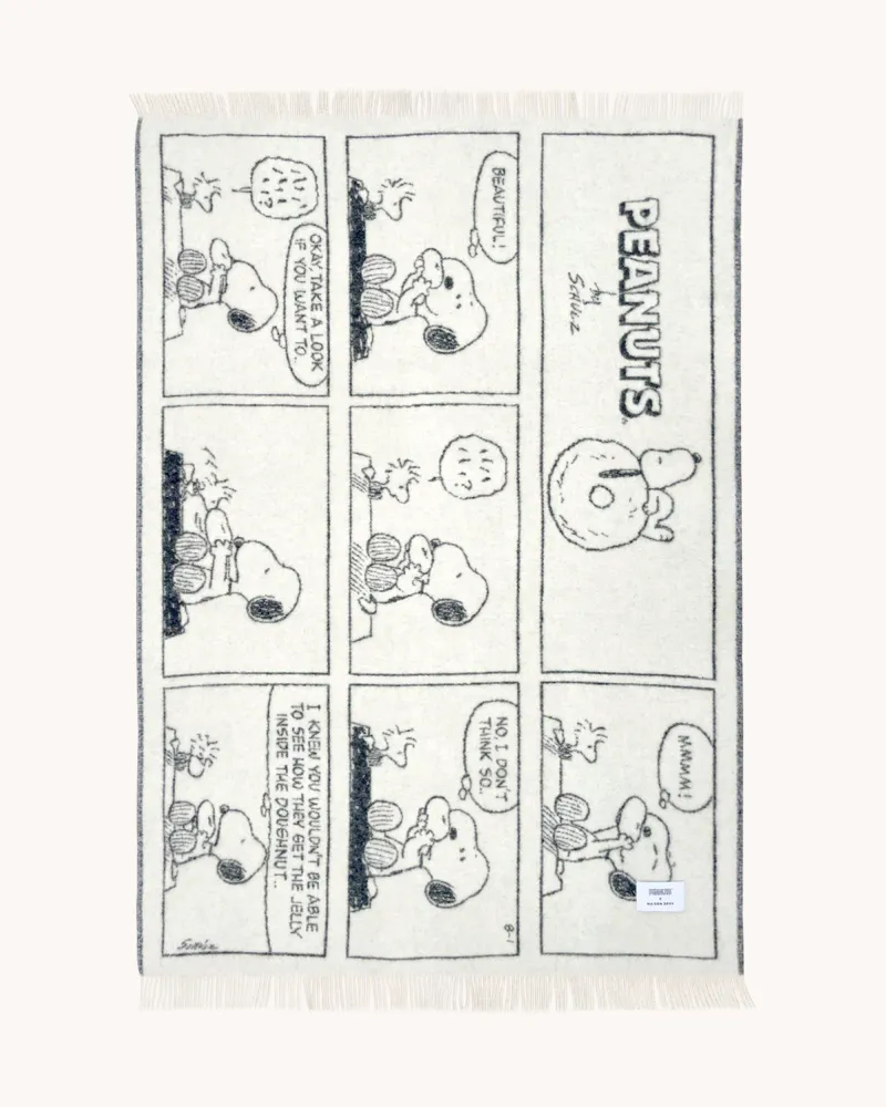 Maison Deux Peanuts Comic Pledd Hvit/Sort