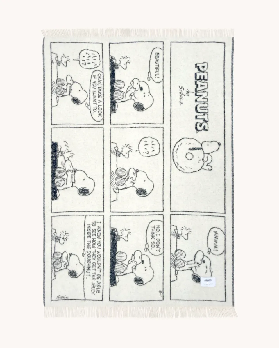 Maison Deux Peanuts Comic Pledd Hvit/Sort