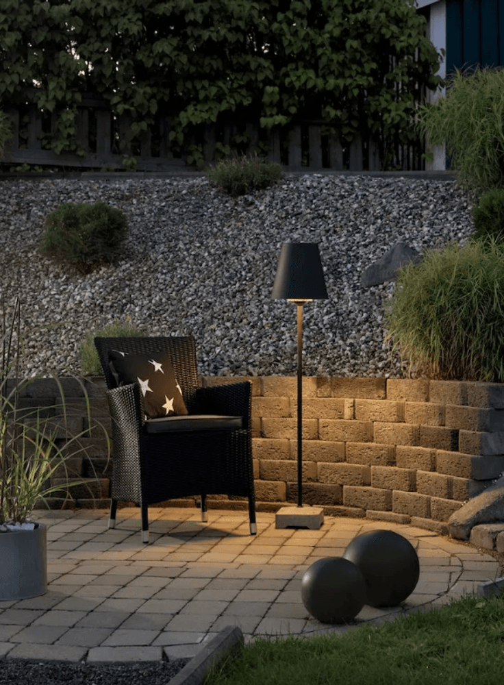 Trend Collection Lucca Lounge høy – svart metallskjerm 130 cm