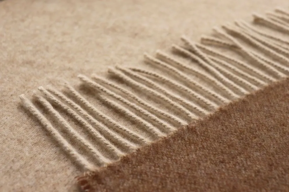 Biederlack Kasjmirpledd 130x170 cm Kamel/Beige