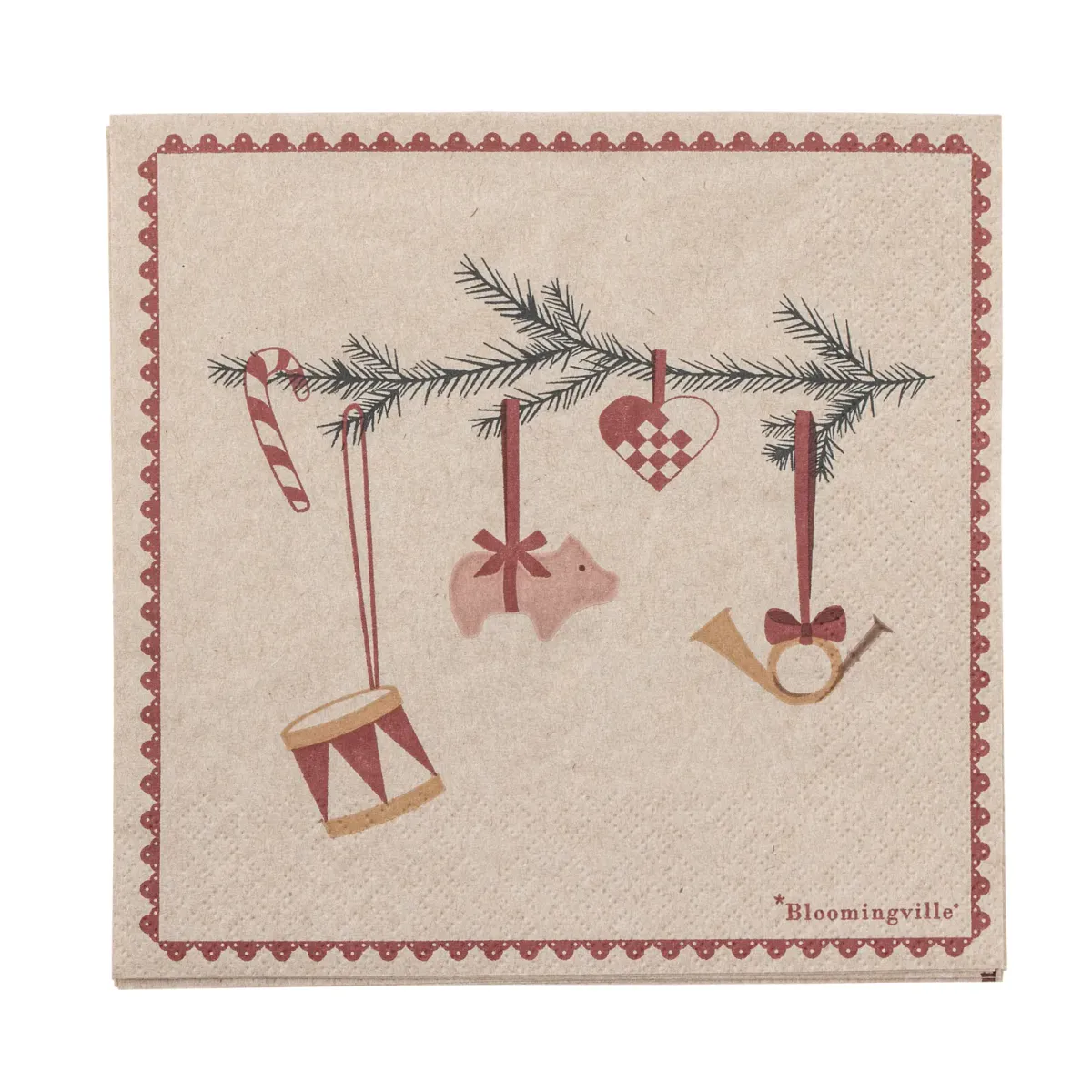 Bloomingville Yule Servietter 20 stk Resirkulert Papir