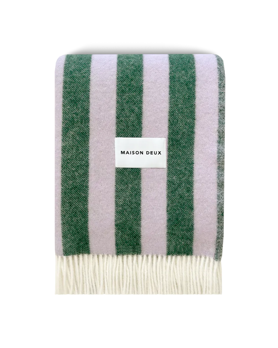 Maison Deux Candy Wrap Pledd Lilla/Grønn