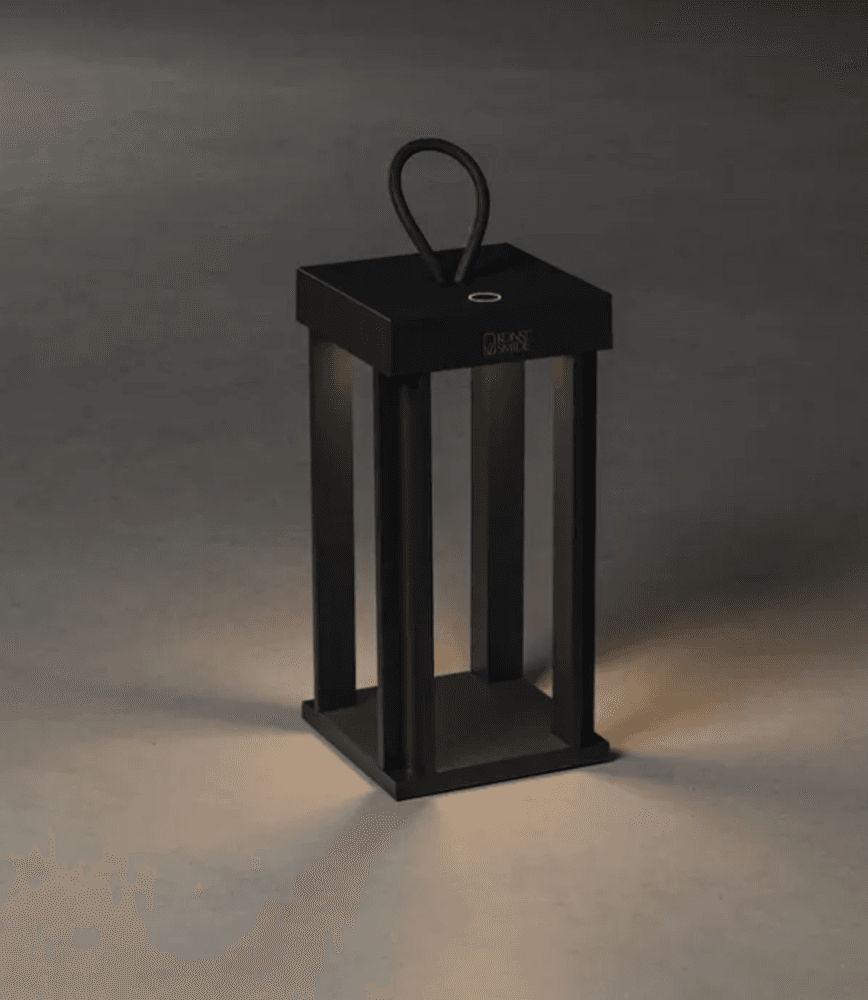 Trend Collection Cannes bord-/gulvlampe – oppladbar og dimbar, sort 42 cm