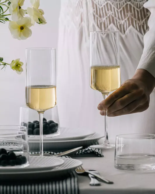 Hovedbilde Hadeland Glassverk Amalfi Champagne 31 cl 2 pk