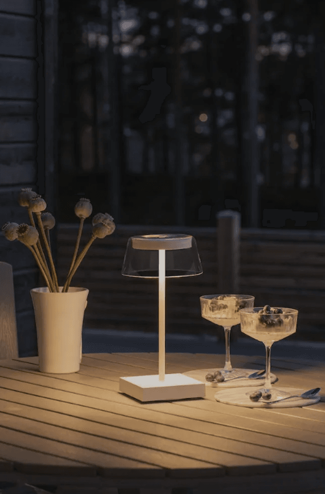 Trend Collection Camogli bordlampe – oppladbar og dimbar, hvit