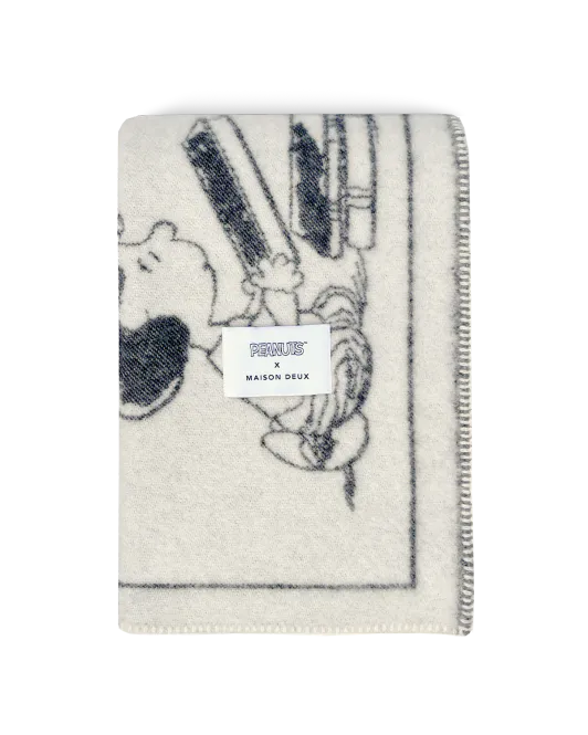 Hovedbilde Maison Deux Peanuts Comic ZZZ Pledd Hvit/Sort