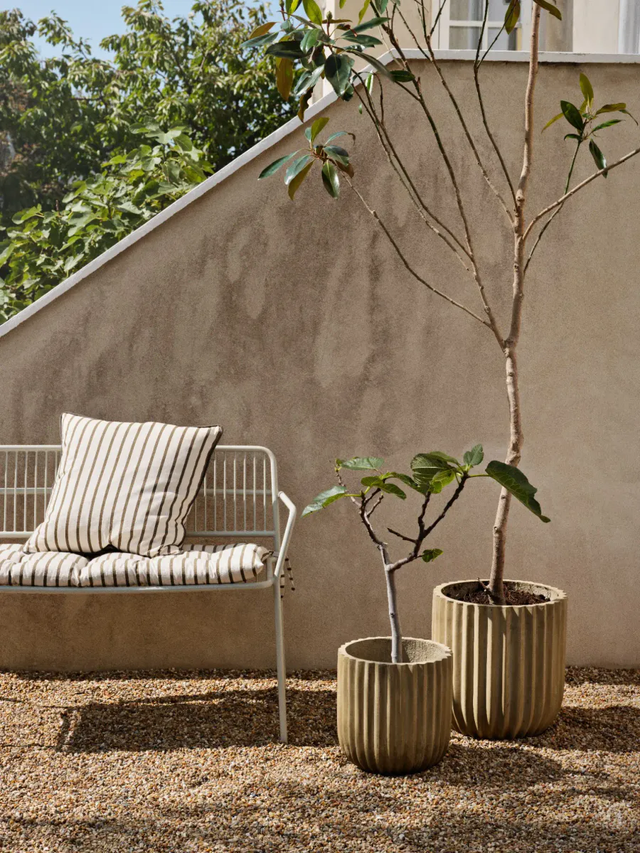 Broste Copenhagen Fiber Krukke Beige 2 stk