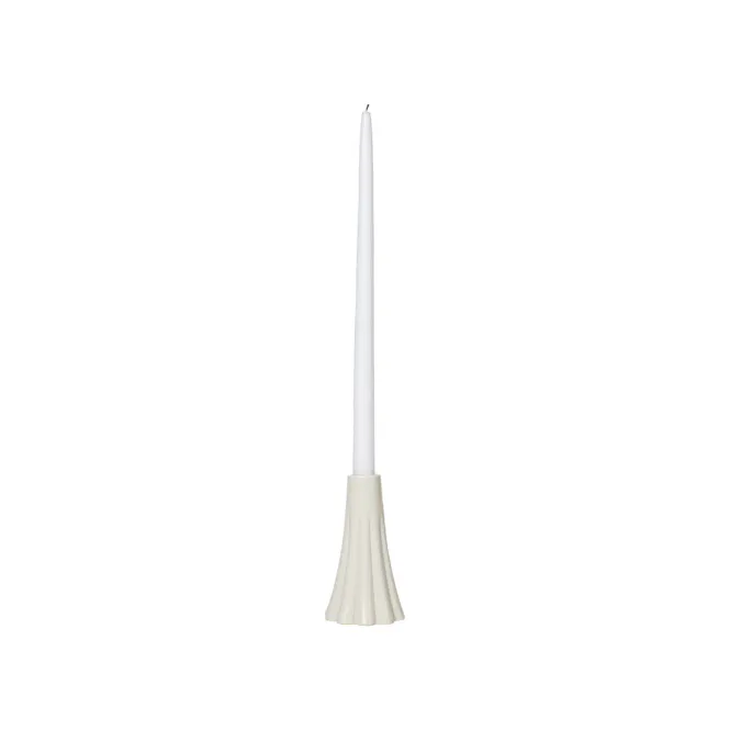 Hovedbilde Broste Copenhagen Heli Lysestake H14 cm Krem