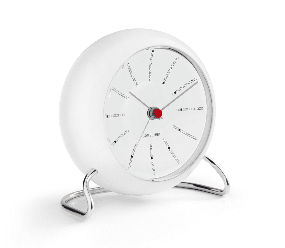 Arne Jacobsen Bankers bordklokke med alarm