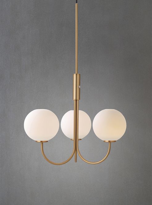 Hovedbilde Herstal Ballon Lysekrone Sateng/ Matt Messing LED