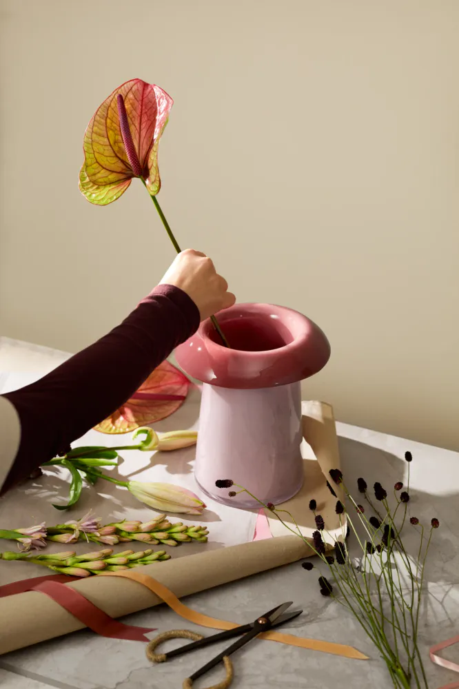 Holmegaard Soma Vase Rosa/Terracotta H22,5 cm