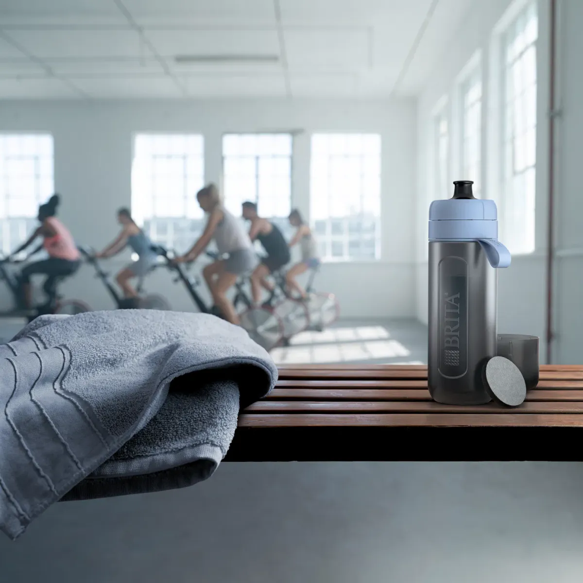Brita Active Vannflaske Lys blå 0,6 l