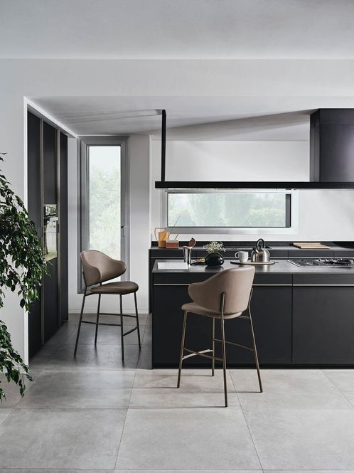 Hovedbilde Calligaris Holly barstol messing / hemp