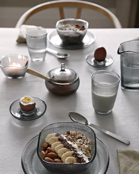Hovedbilde Hadeland Glassverk Siri Eggeglass 4 stk Røkgrå