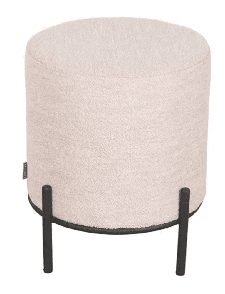 Trend Collection Troy Puff M Bouclé Natur – Ø41 x H48 cm