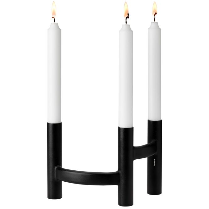 Hovedbilde Stelton Ora Trearmet Lysestake Sort