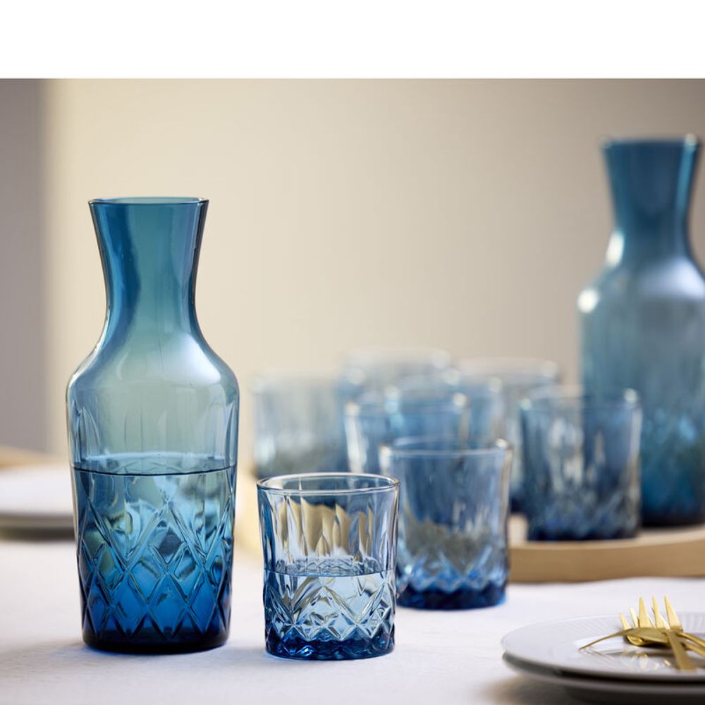 Lyngby Glas Sorrento Whiskeyglass 32 cl 4 stk Blå