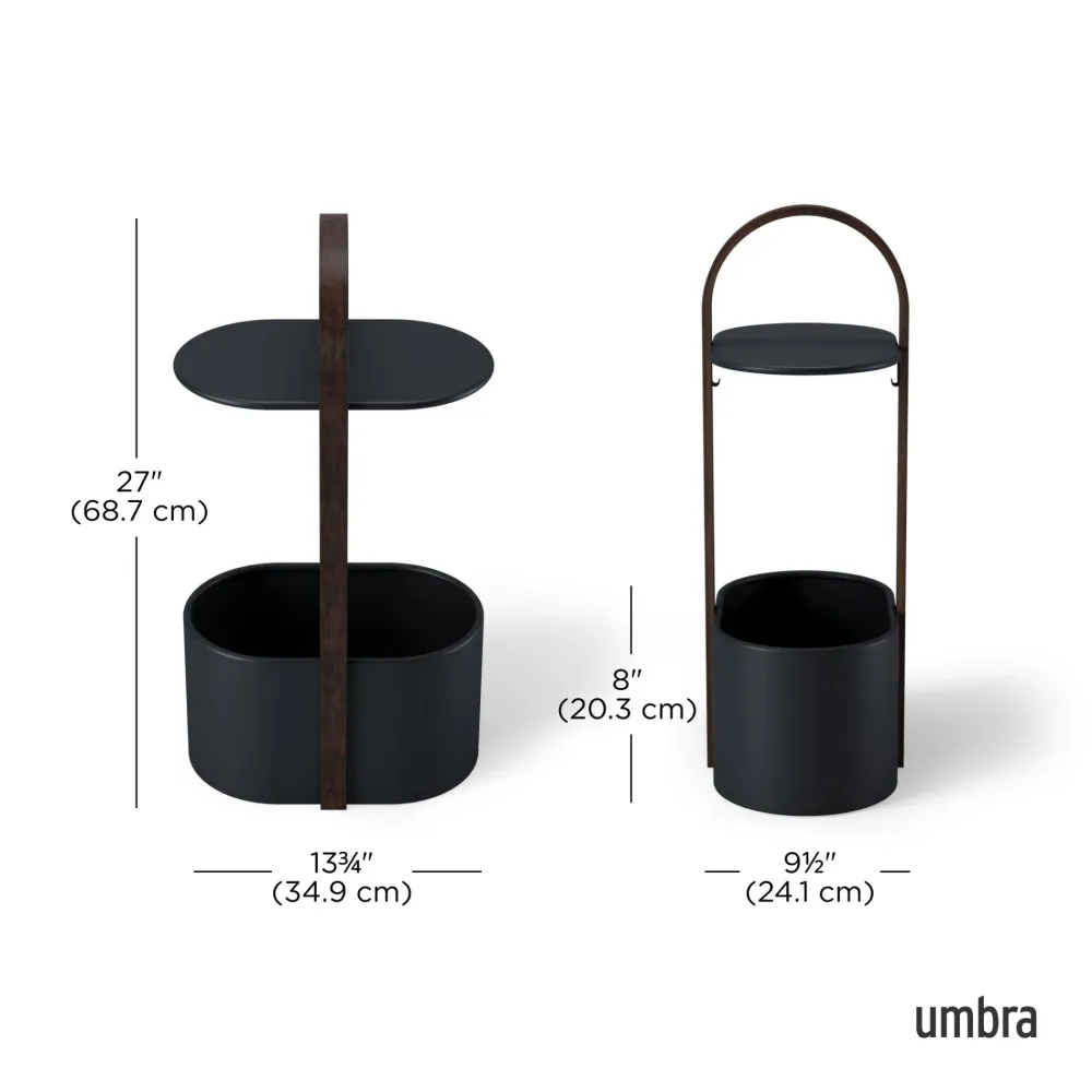 Umbra Bellwood sidebord med oppbevaring sort valnøtt