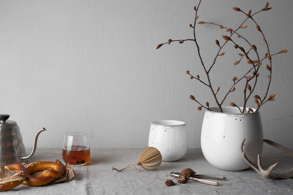 Wik & Walsøe Julemorgen Girlander Krukke 21 cm