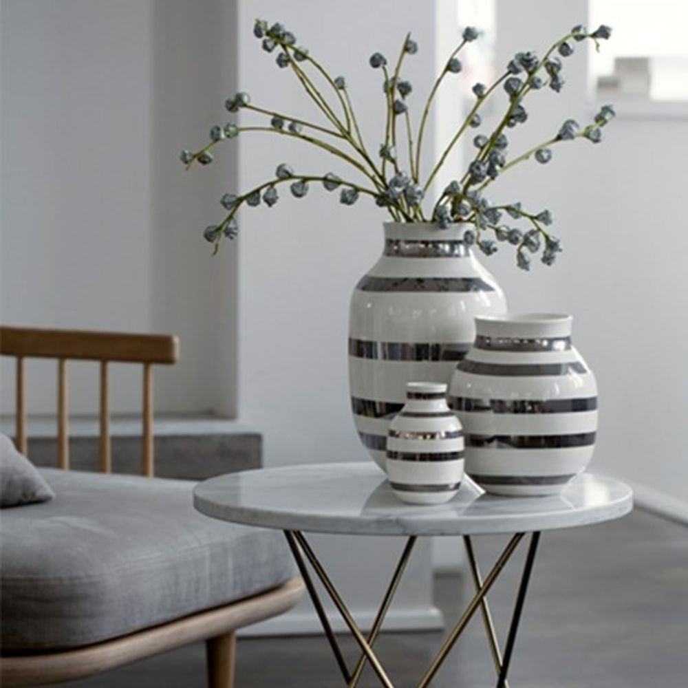 Kähler Omaggio vase sølv 20 cm