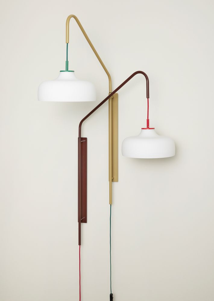 Hübsch Current Vegglampe Rød