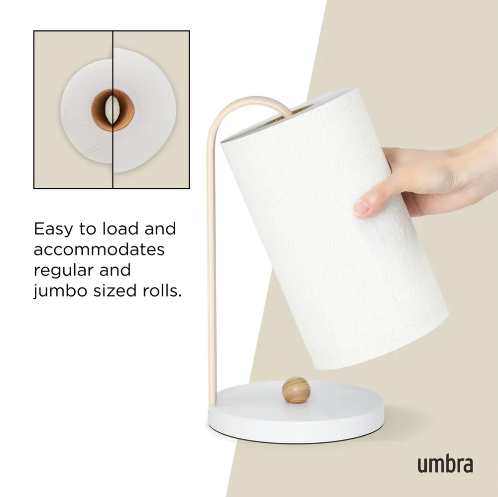 Umbra Bellwood Kjøkkenrullholder Hvit/Natur