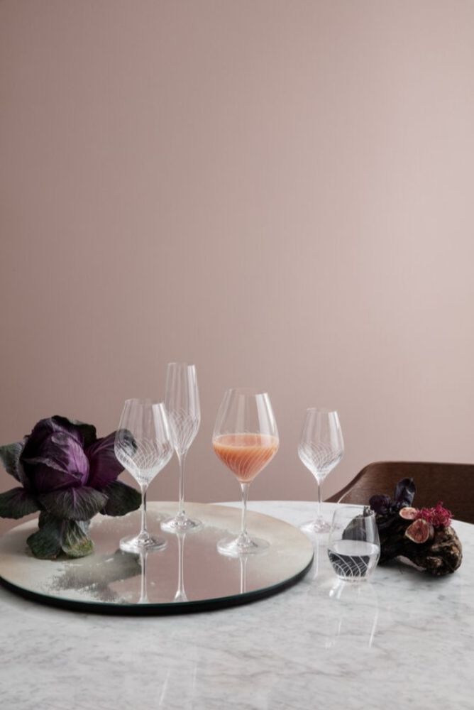 Holmegaard Cabernet Lines Vannglass 25 cl klar 2 stk