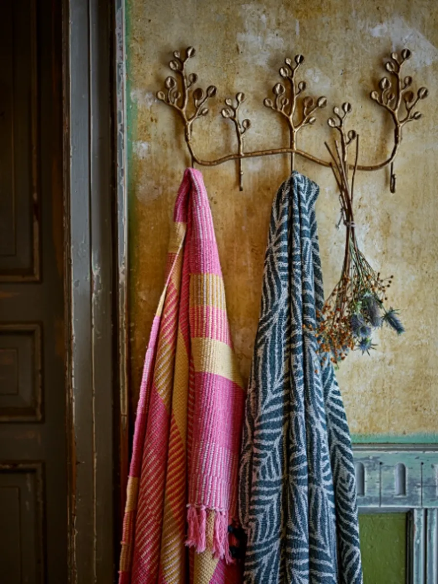 Bloomingville Isnel Pledd Rosa/Gul 130x160 cm