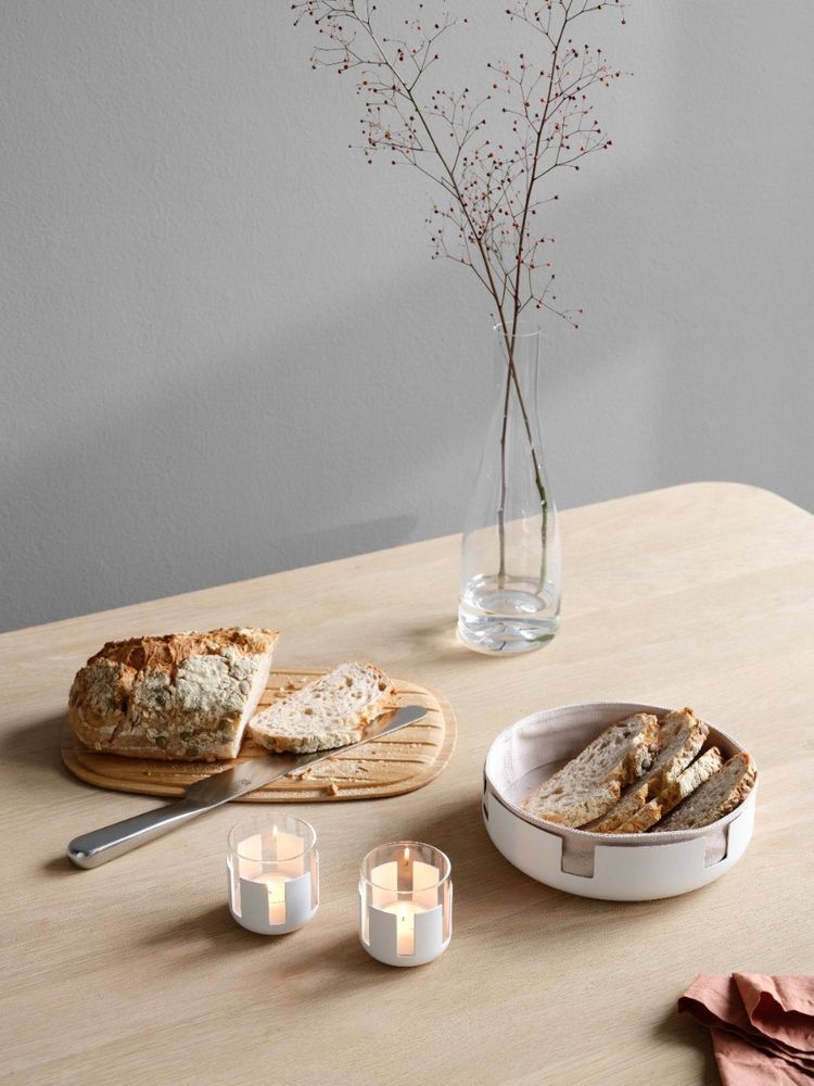 Stelton Luna Telysholder Myk Hvit 2-pk