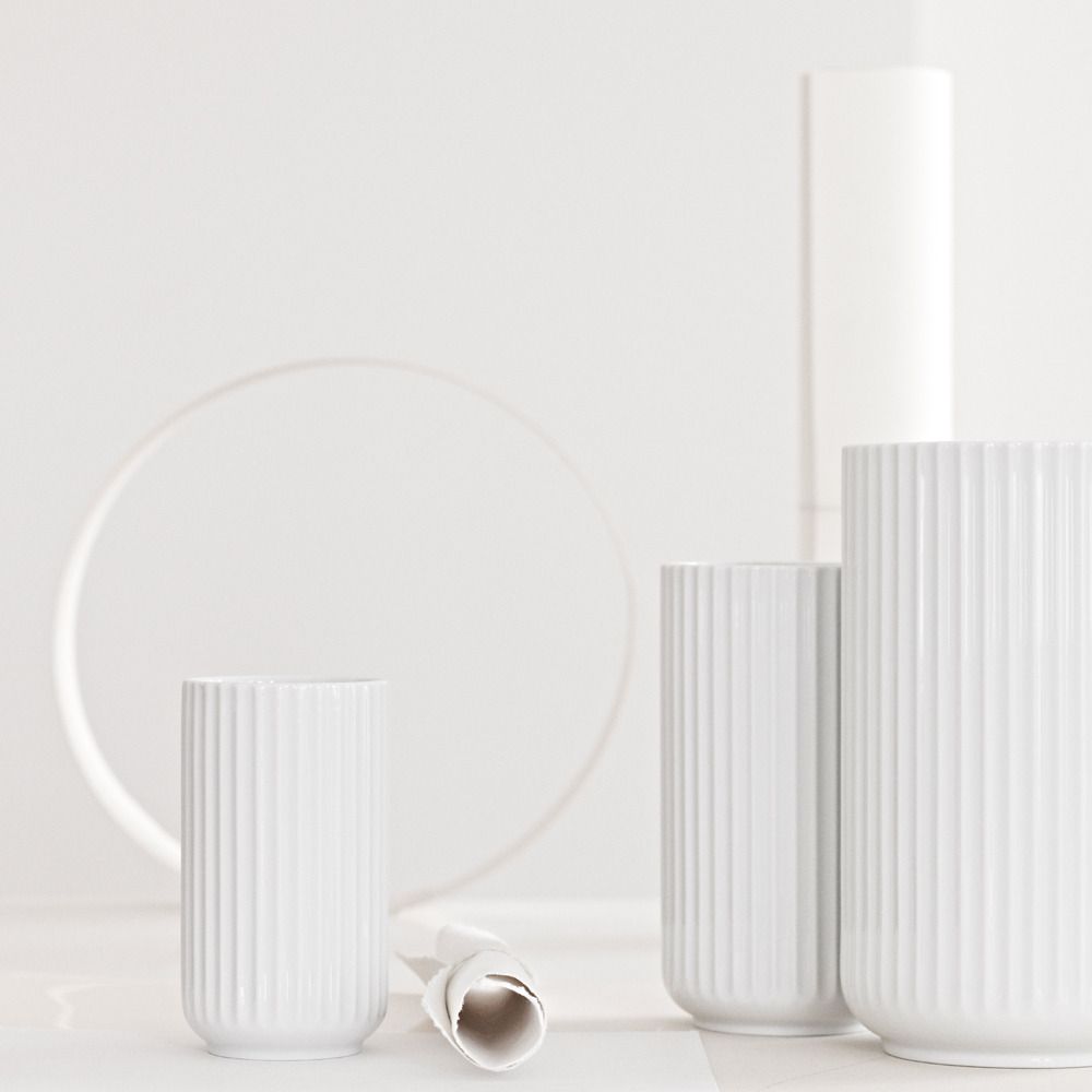 Lyngby Porcelæn Vase 12 cm hvit