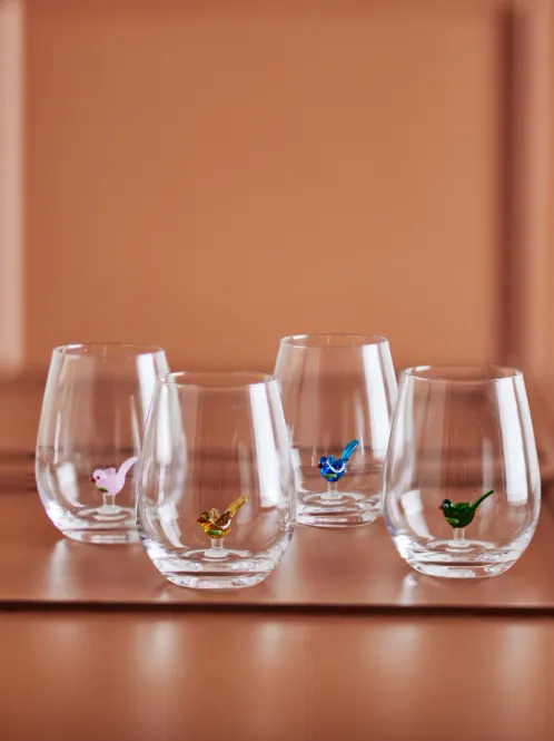 Hovedbilde Bloomingville Misa Drikkeglass 4-pk Fugl