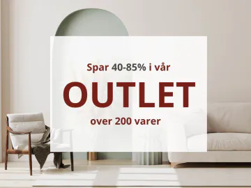 Se vår OUTLET hvor du sparer 40-85% på over 200 varer