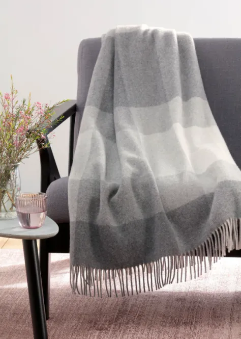 Hovedbilde  Biederlack Quito Ullpledd 130x170 cm Grey
