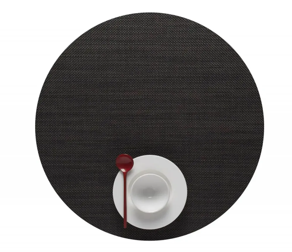 Chilewich Spisebrikke Mini Basketwave Rund Espresso 4stk