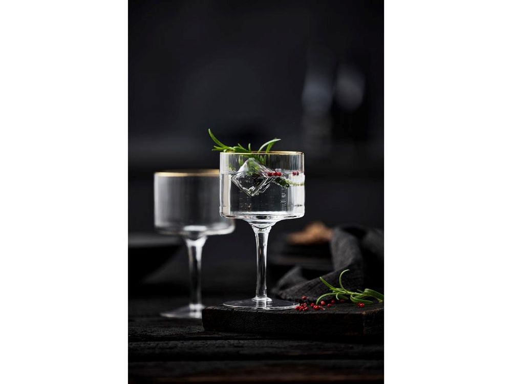 Lyngby Glass Palermo Gold Gin & Tonic Glass 32 cl 4-pk. 