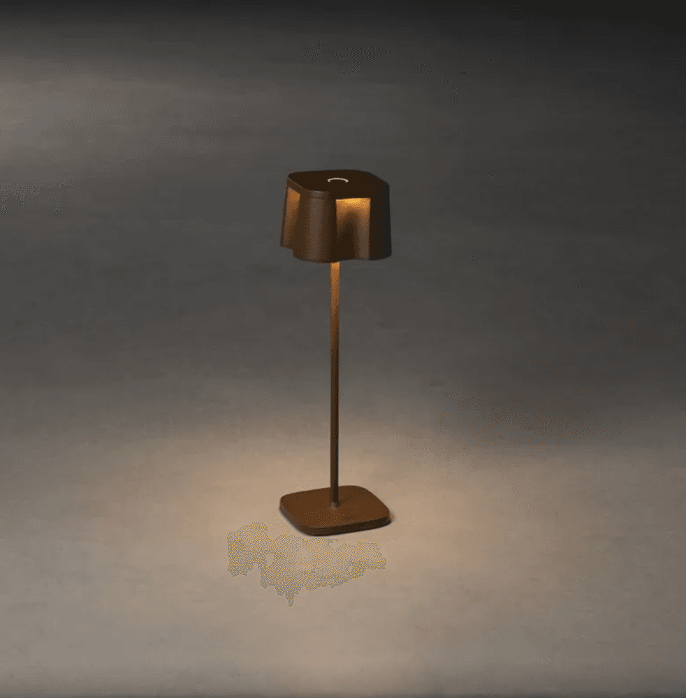 Trend Collection Nice bordlampe – oppladbar og dimbar, rust 36 cm