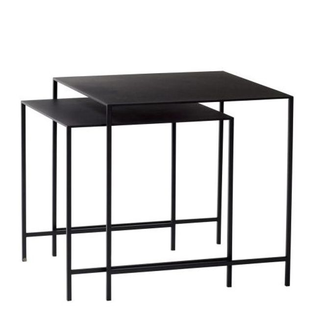 Hovedbilde Hübsch Duo Settbord Metall Sort 2stk