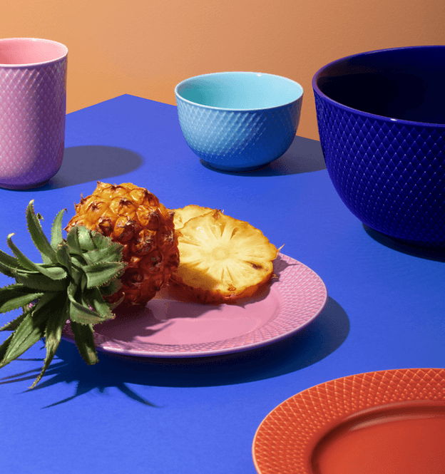 Hovedbilde Lyngby Porcelæn Rhombe Serveringsskål mørkeblå ...