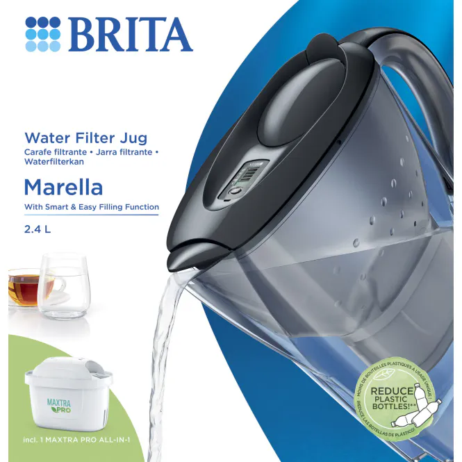 Hovedbilde Brita Marella kanne med filter grå 2,4 l