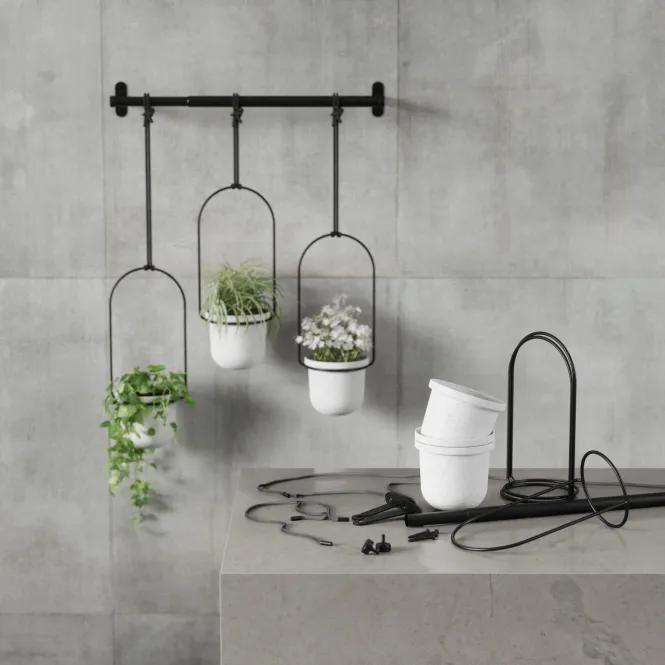 Hovedbilde Umbra Triflora hengende blomsterpotter 3 stk hvit ...