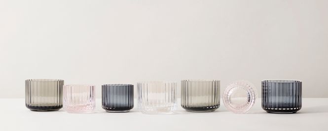 Hovedbilde Lyngby Porcelæn Telysholder Glass Burgundy Liten ...