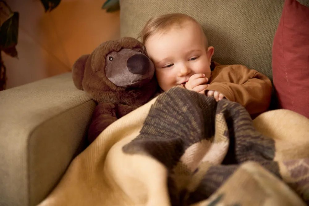 Biederlack Dream Team Bruno Bamse Med Babypledd