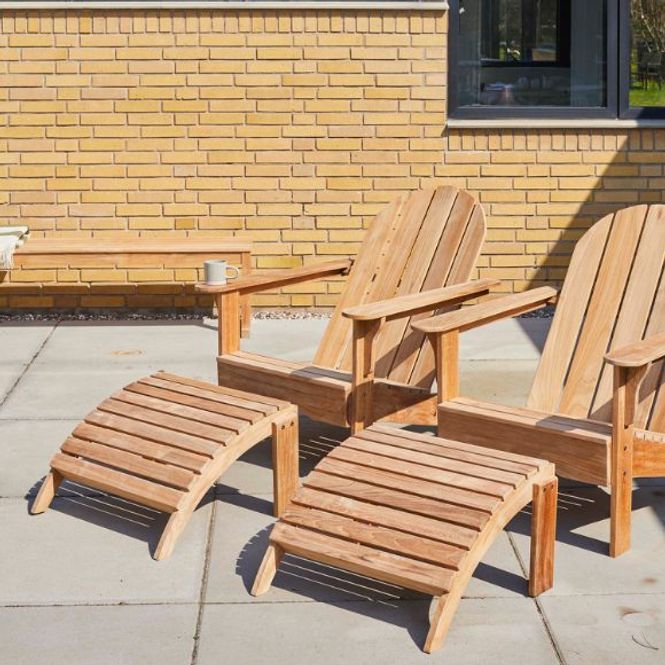 Hovedbilde Cinas Adirondack Fotskammel Teak