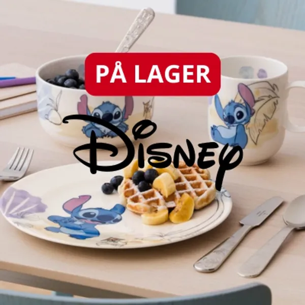 Villeroy & Boch Disney barneservise på lager nå. Stitch og Frozen
