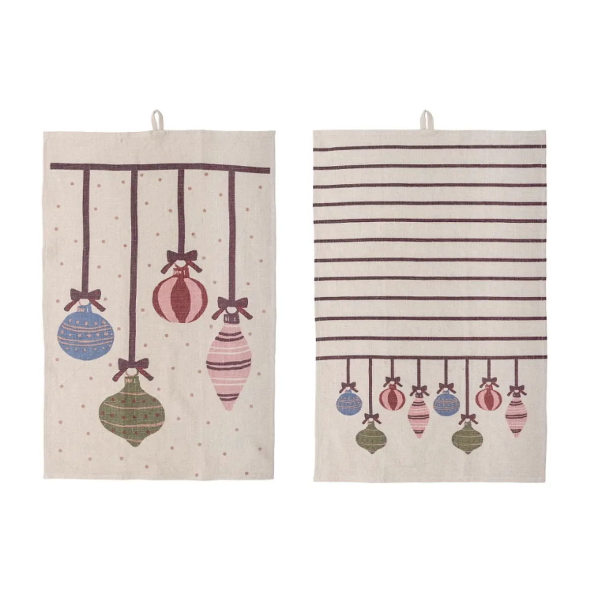 Bloomingville Ornamentia Kjøkkenhåndklær 2-pk Jul