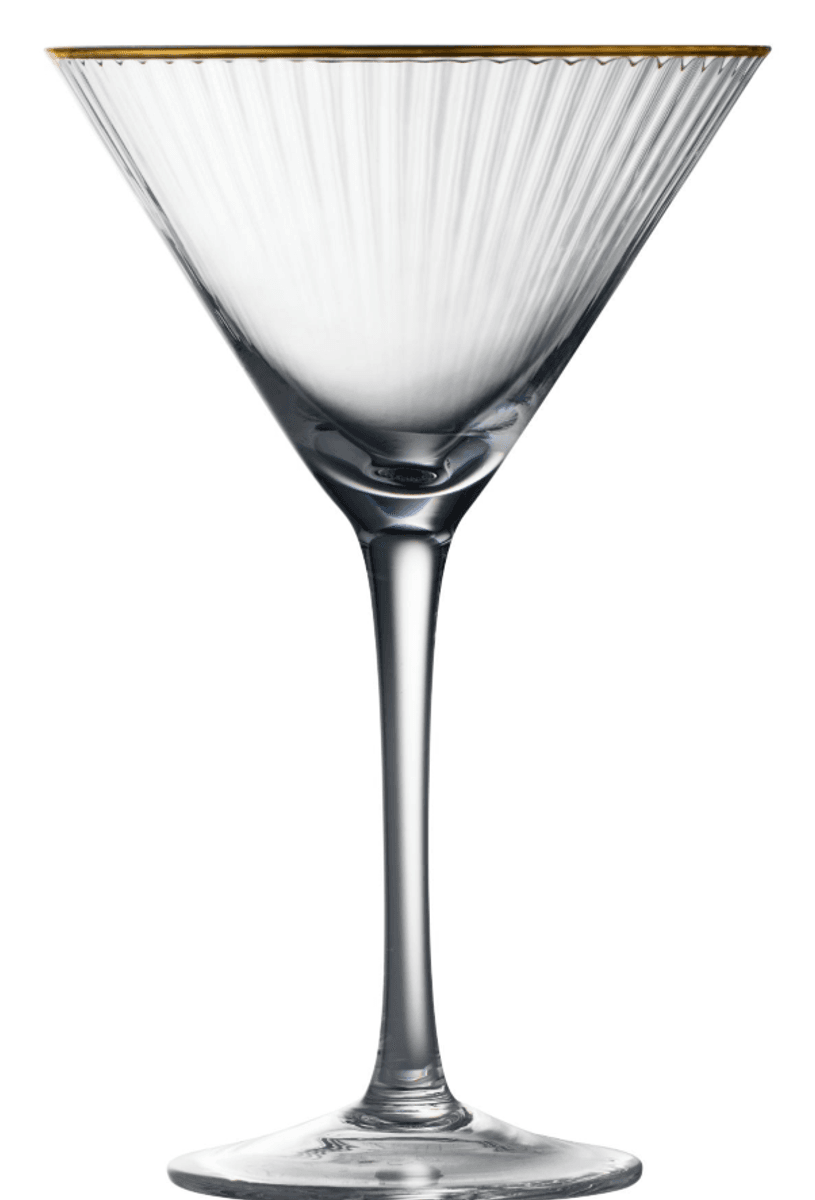 Lyngby Glass Palermo Gold Martiniglass 4 stk