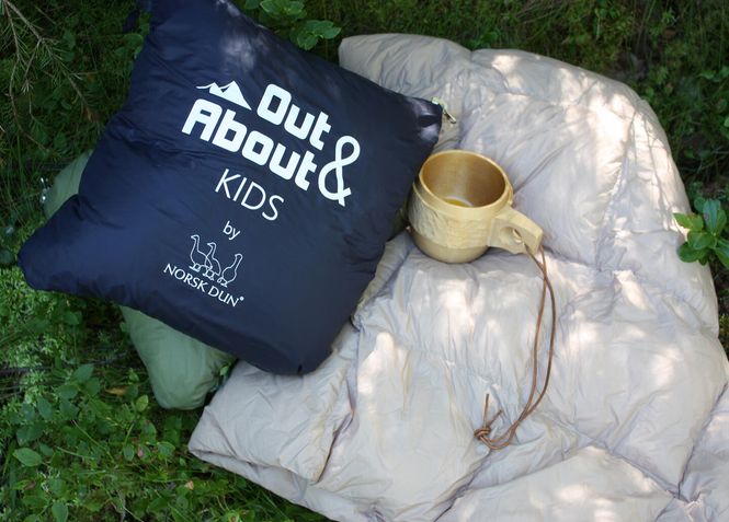 Hovedbilde Norsk Dun Out&About Dunpledd til Barn Beige